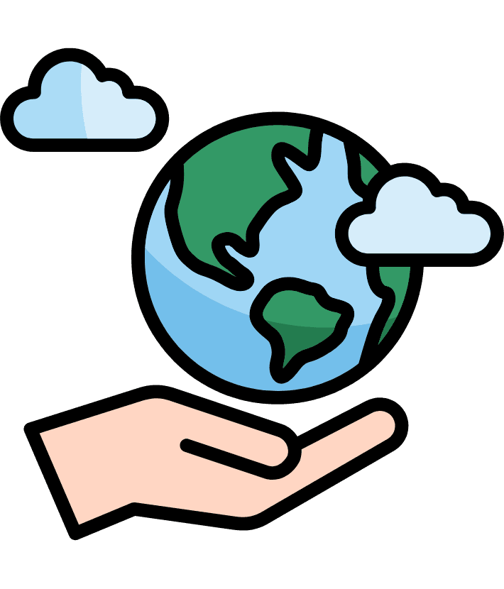 Globe representing climate action
